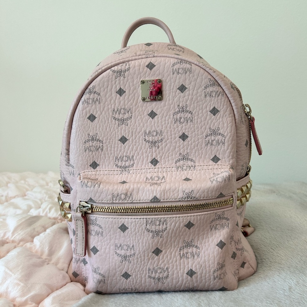 Mcm backpack in baby pink